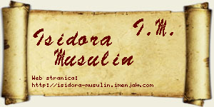 Isidora Musulin vizit kartica